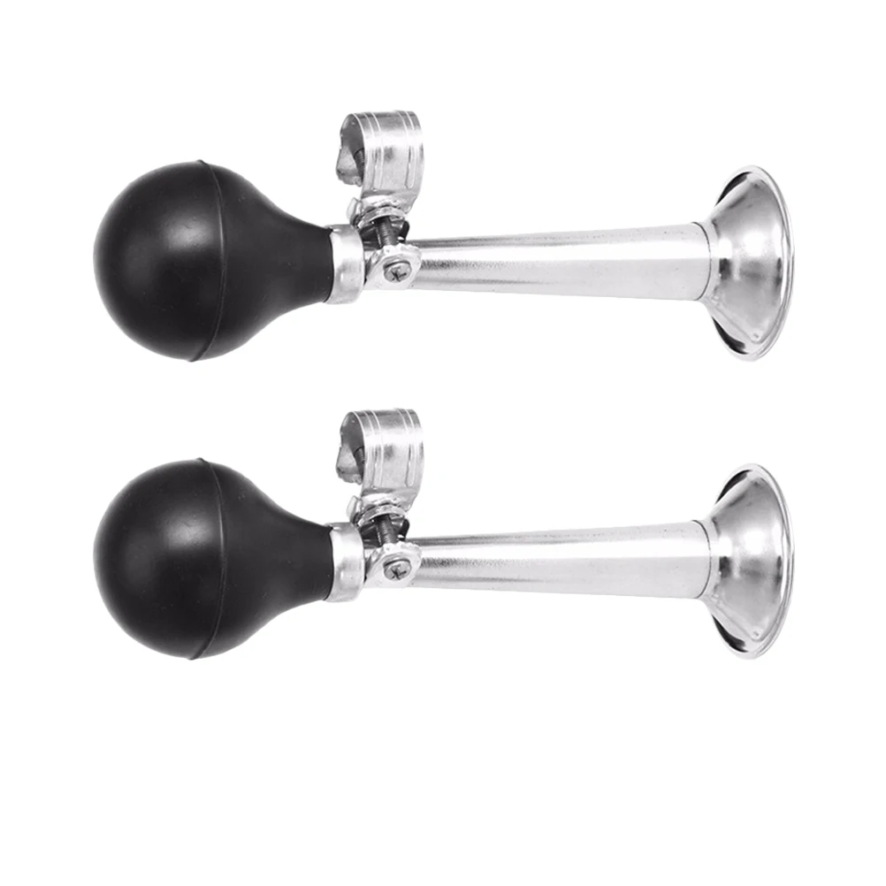 

2pcs Loud Bike Electroplating Gas Iron Trumpet Alarm for Mountain Scooter Motorcycle Handlebars Metal Horn for