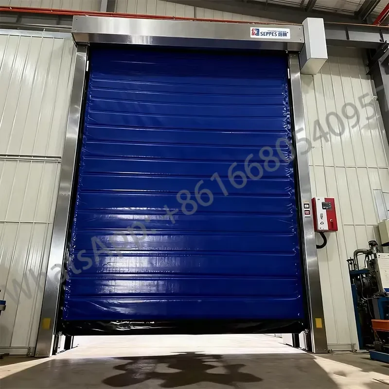 Heavy Thickened PVC Rapid Roll Door for Freezer Room, Chiller Plant and Other Low Temperature Environment