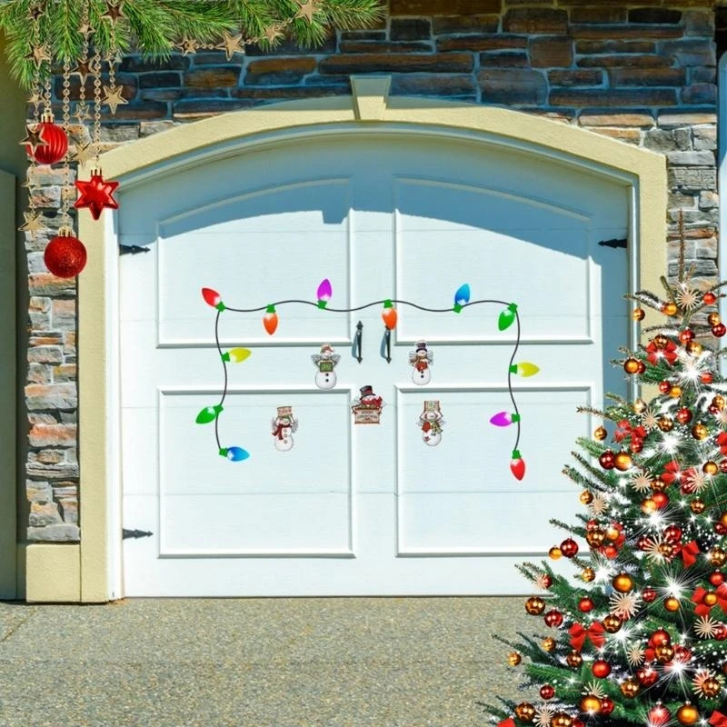 ملصق عاكس مغناطيسي لزخرفة خط مصباح عيد الميلاد الاحتفالي