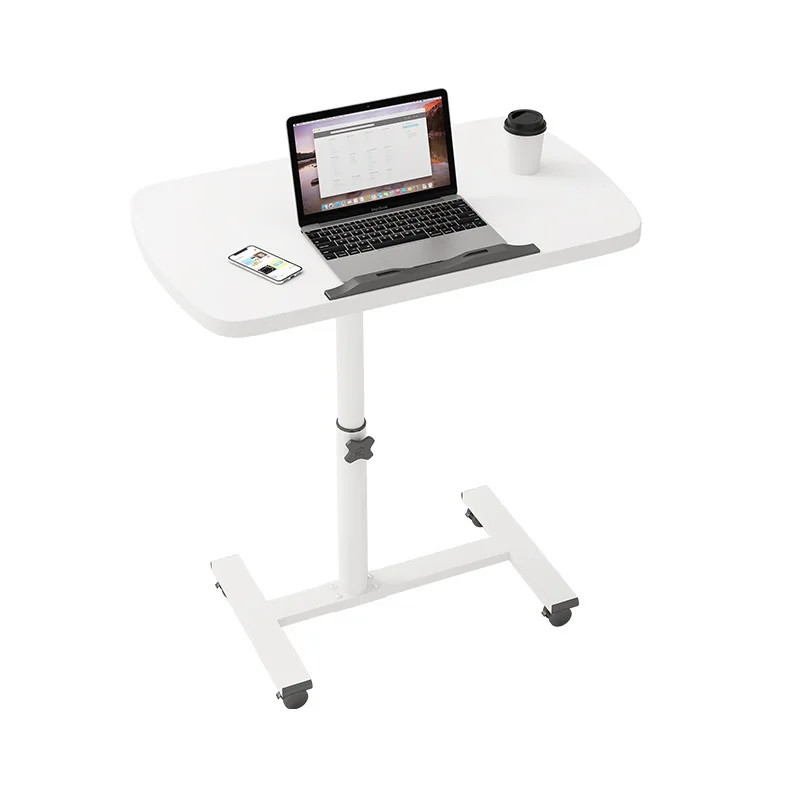 Height Adjustable Sofa Side Table, Bedside Laptop Desk Bedroom Computer Table Storage Rack Living Room Home
