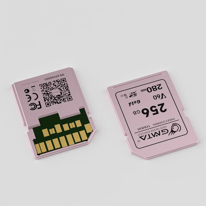 Scheda SD argento da 64 GB/128 GB/256 GB/512 GB, realizzata in lega di alluminio, UHS-, C1, U3, V30, scheda di archiviazione fotografica mirrorless 4K
