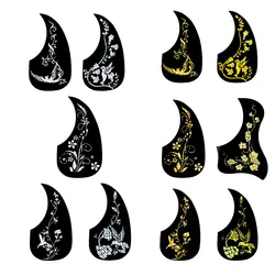 40/41 Inch Classical Sound Hole Paste Self-adhesive Guard Plats Teardrop Laser Sticker Professional Folk Acoustic Guitar Parts