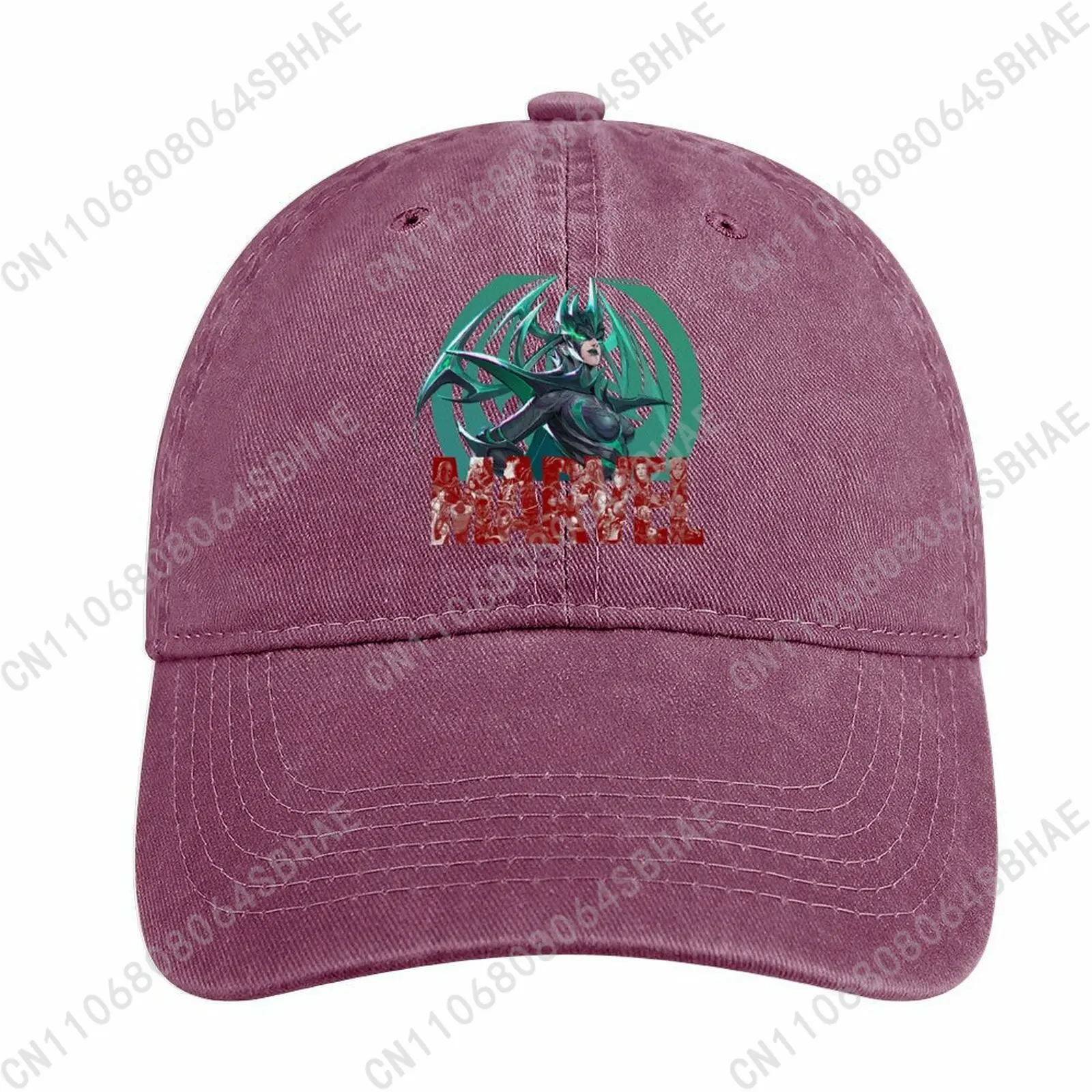 

Marvel Hela Washed Cotton Baseball Cap Vintage Dad Hat Men Women Retro Adjustable Denim Cap Streetwear Cosplay