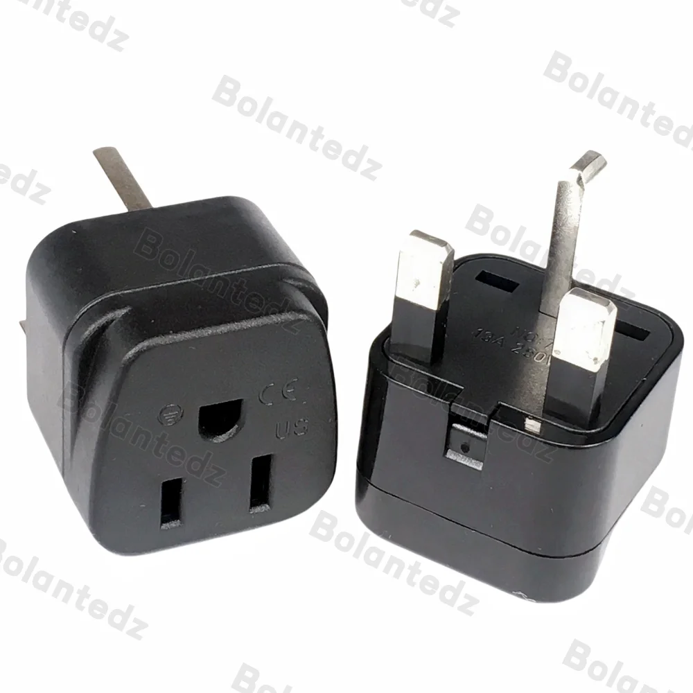 Canada US To UK Plug Adapter 13A Type A Type B to Type G England Converter Singapore Malaysia Dubai Hongkong Travel Adapter Plug