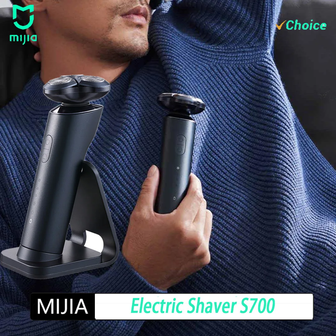 MIJIA Electric Shaver S700 Portable Flex Razor 3 Head Shaving IPX7 Waterproof Washable Beard Trimmer Trimer Cutter 30 DAY CN