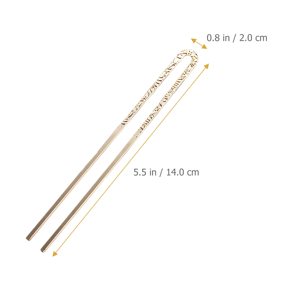 

3 Pcs Hairpin Clips Wedding Chopsticks Women Accessories Fork Alloy Pins Bride Hairstyle Design French Twists Low Bun