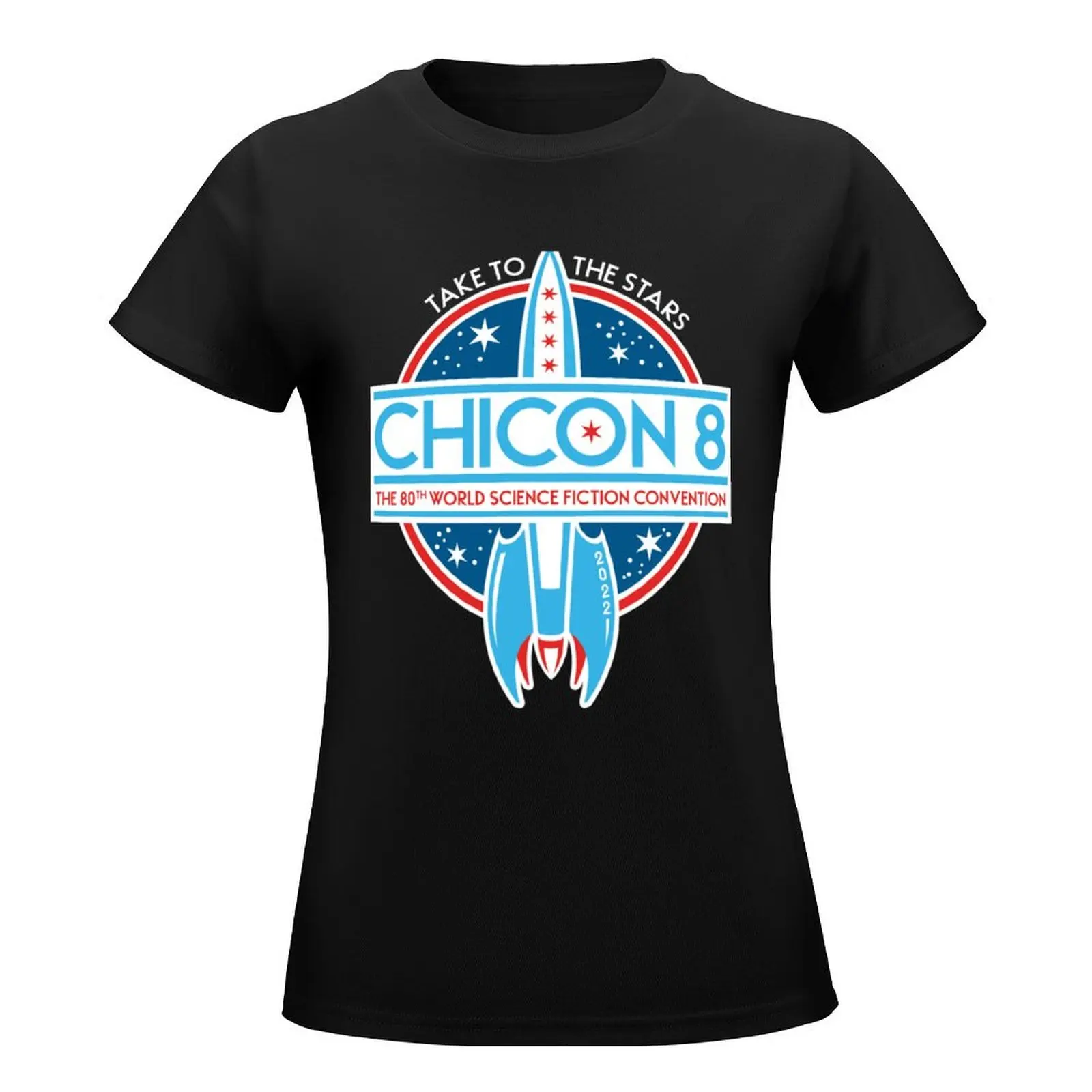 Chicon 8? Logo original (lettres blanches) T-Shirt Aesthetic clothing graphics summer clothes for Women