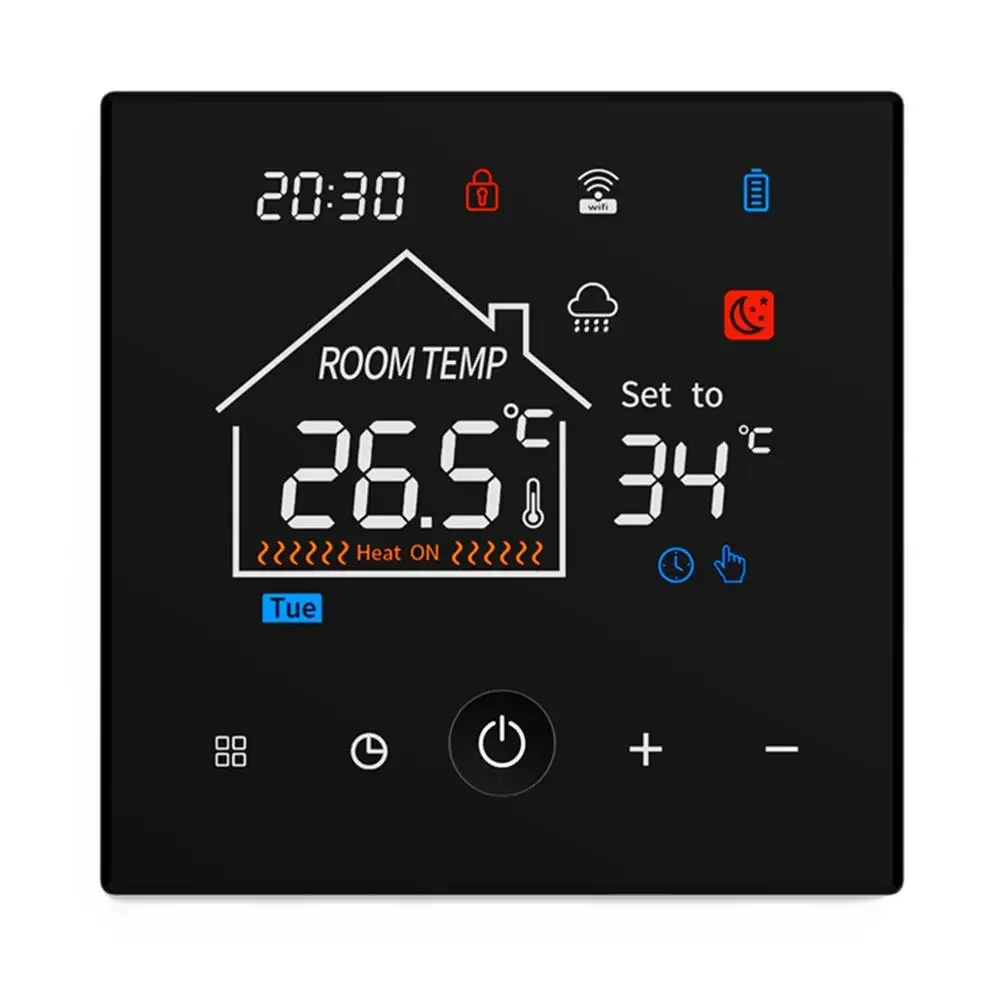 Child Safety Lock Gas Boiler Controller Home Automation Indoor Heating Safety Features Weekly Programming Schedule