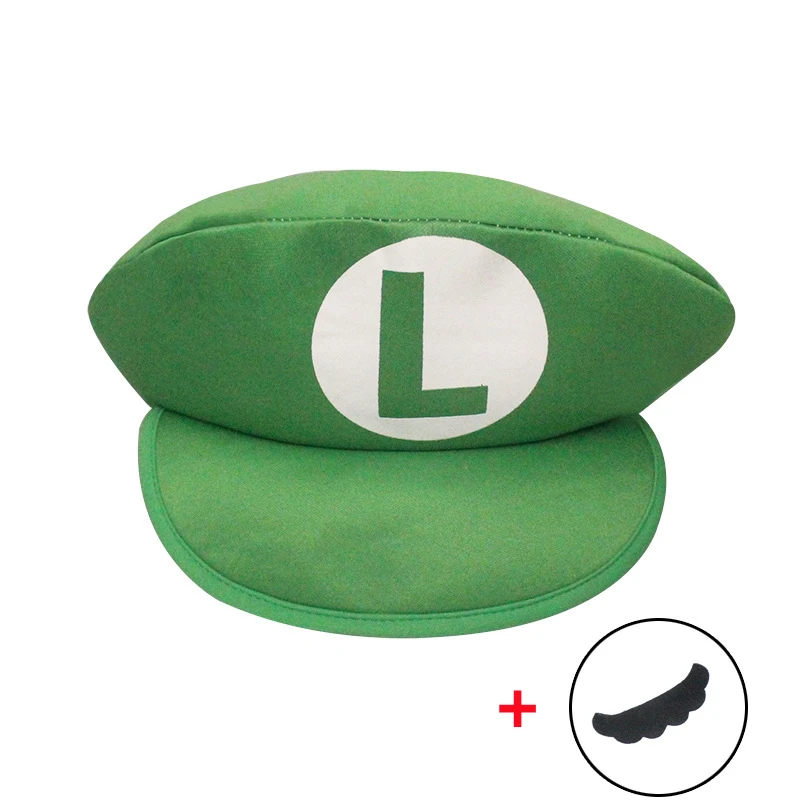 Super Mario Bros Cosplay Hat, Jogo, Canalizador, Mario, Odisseia, Luigi, Bors, Desenhos animados, Halloween Party Cap, Traje de Natal, Material Unisex
