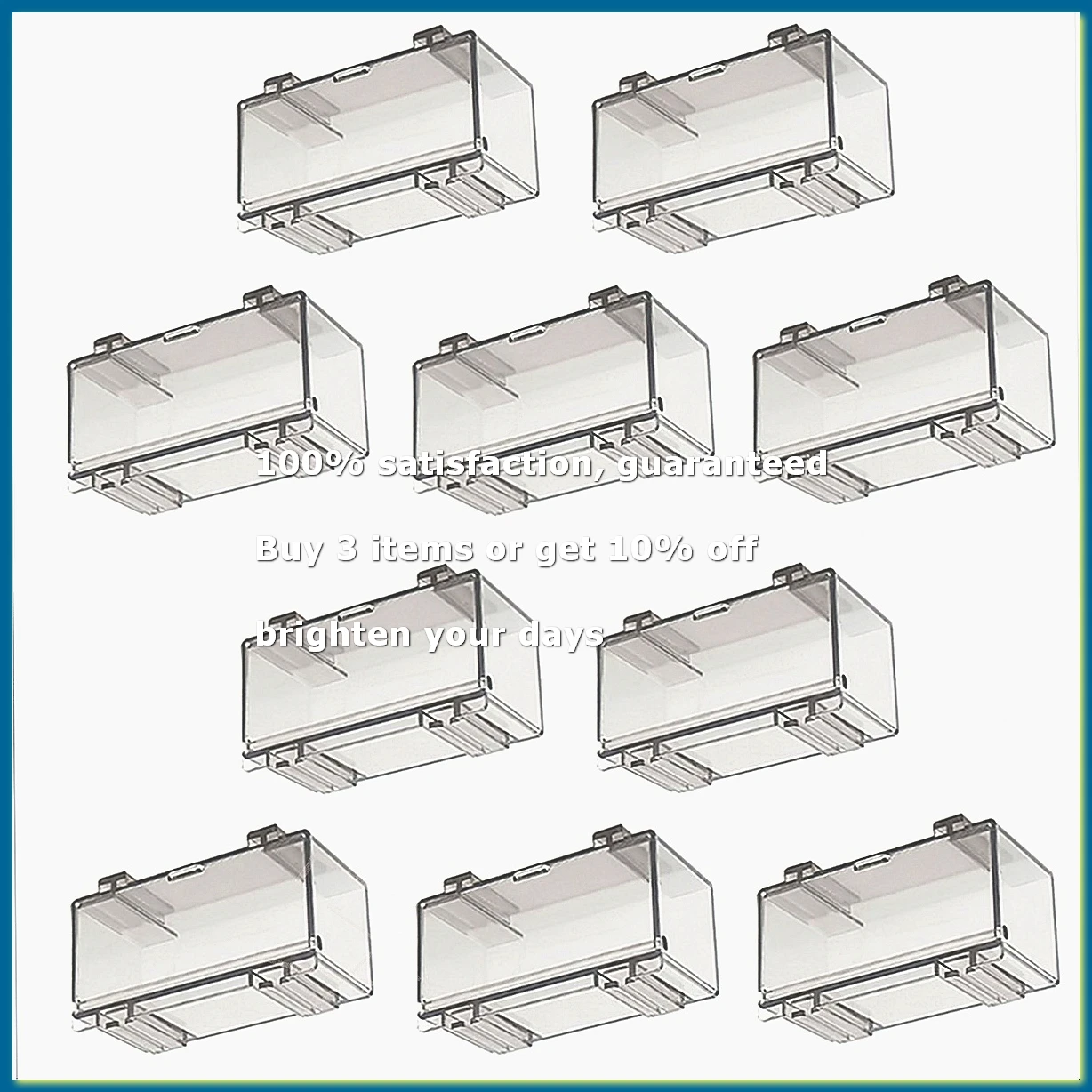 ●10Pcs Clear Acrylic Display Case for Car Mold, Wheels Car Model Display Case Scale Wheel Display Case B