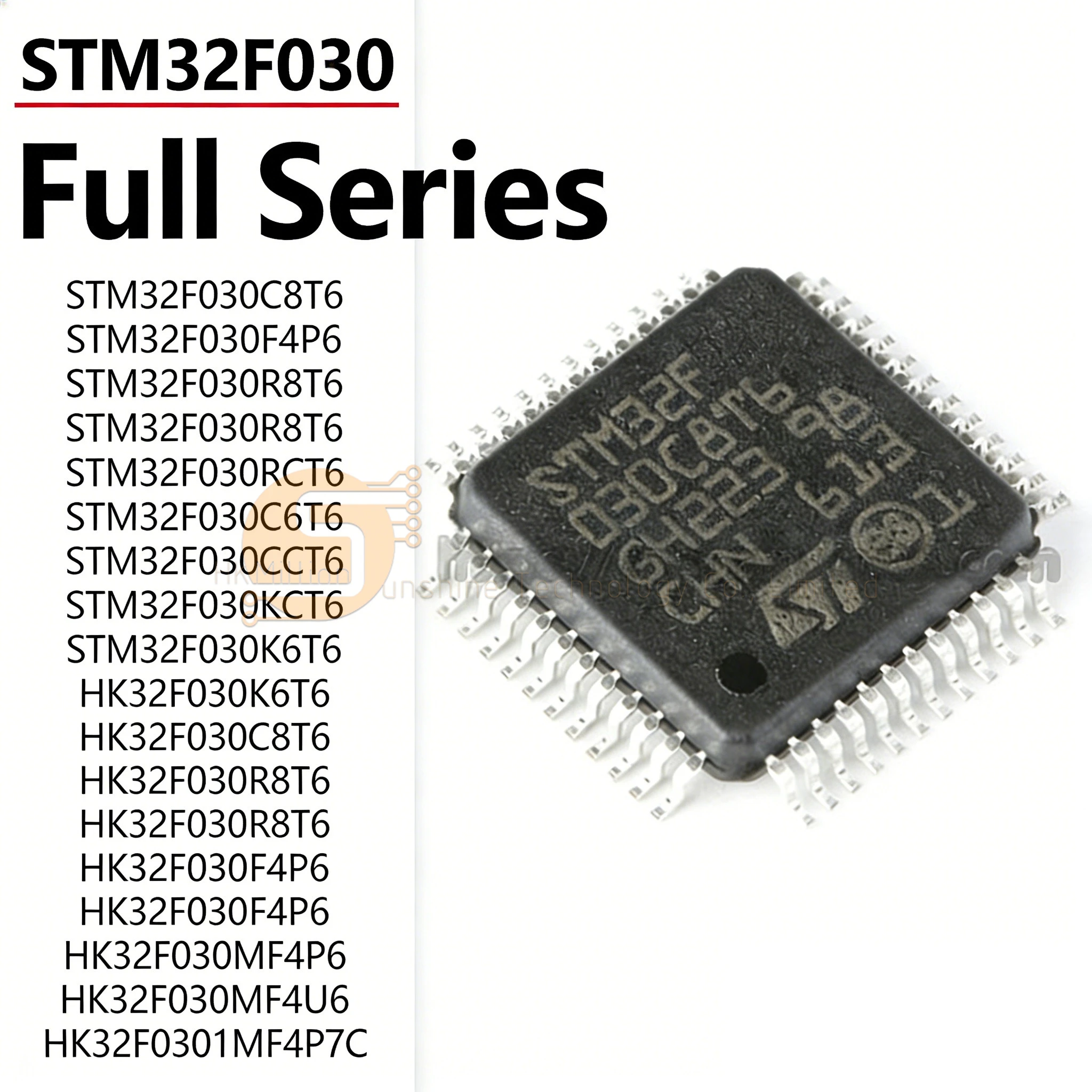 10pcs STM32F030C8T6 CCT6 R8T6 RCT6 K6T6 HK32F030MF4P6 C6T6 MF4P7C New