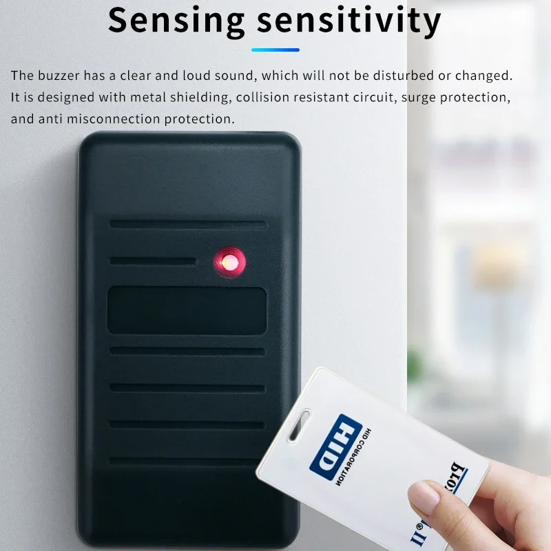 RF-HID 6005B Induction Card Swiping Machine Waterproof card reader wiegand 26-37 RS485 RS232 UART Format Interface for Wholesale