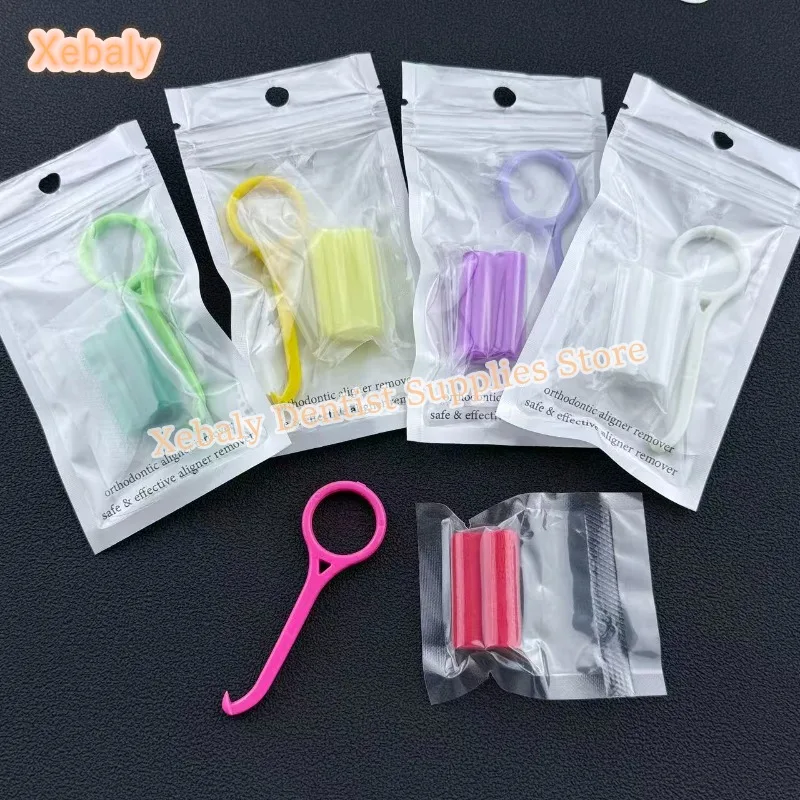 30 Packs  Aligner Chewies Dental Silicone Orthodontic Invisable Braces Aligners Chew Oral Hygiene Removal Hook