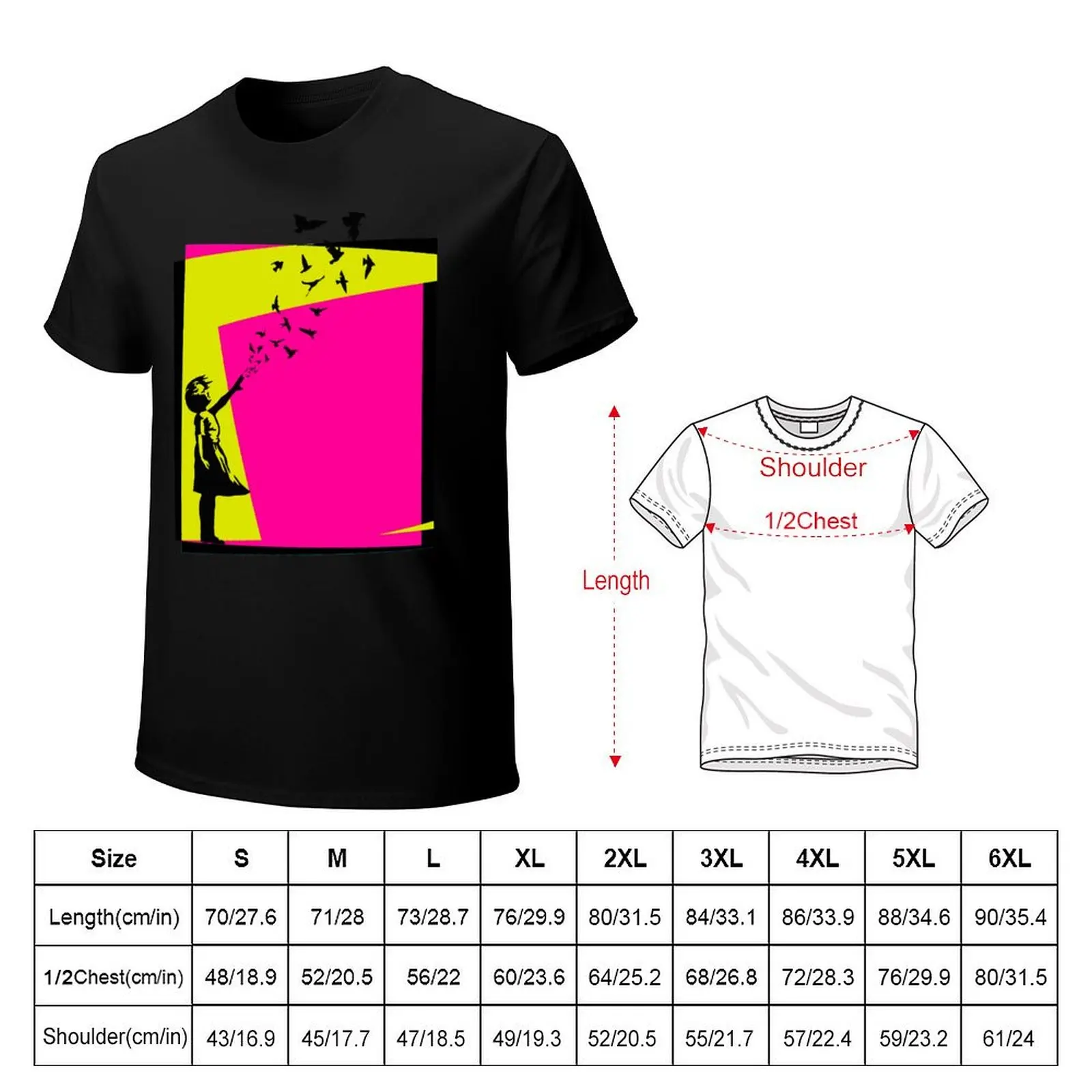 Banksy Ballon girl T-Shirt Soft Anti-Shrink Cotton Tee
