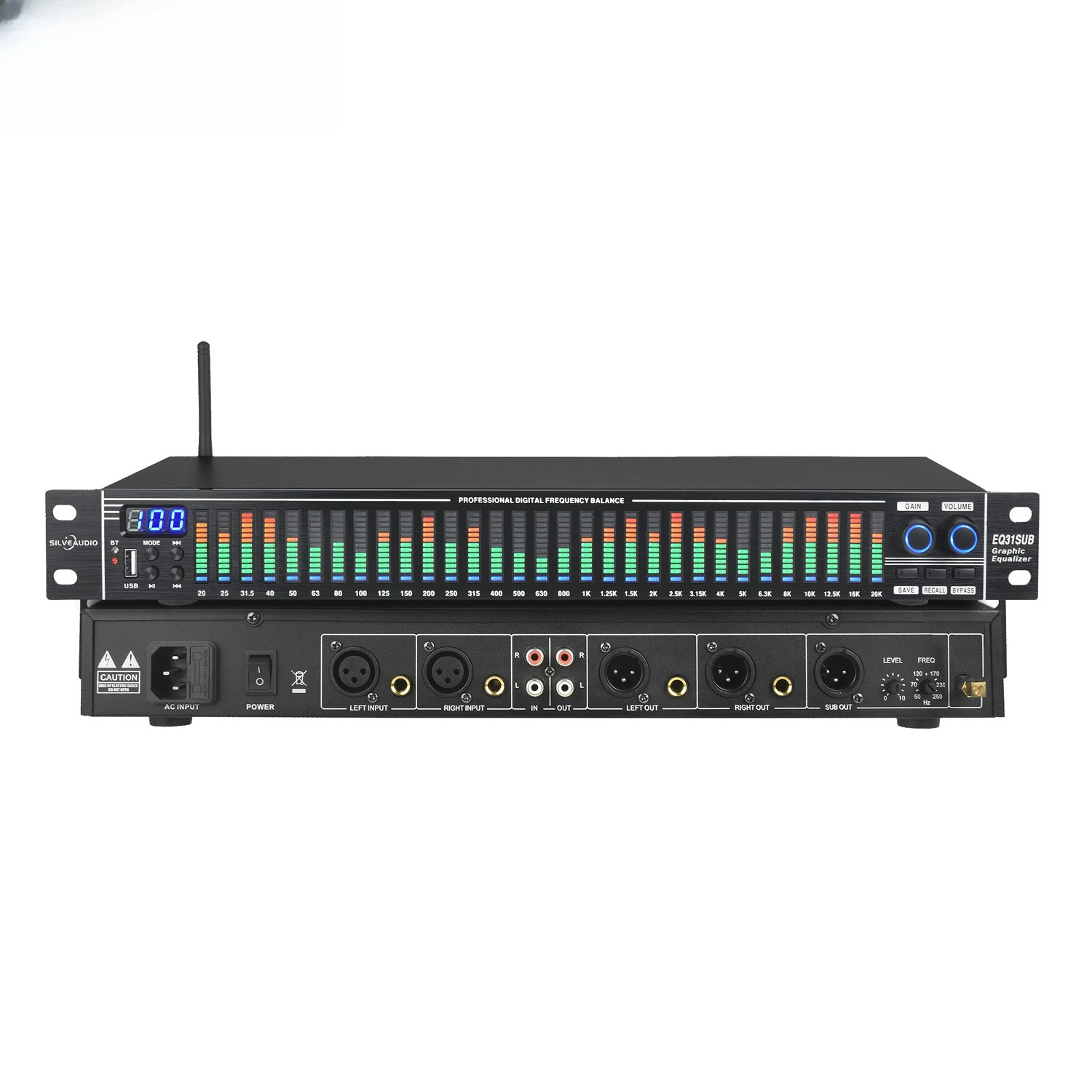 Manufacturer supplies 31-segment digital equalizer professional stage performance noise reduction digital audio sound processor