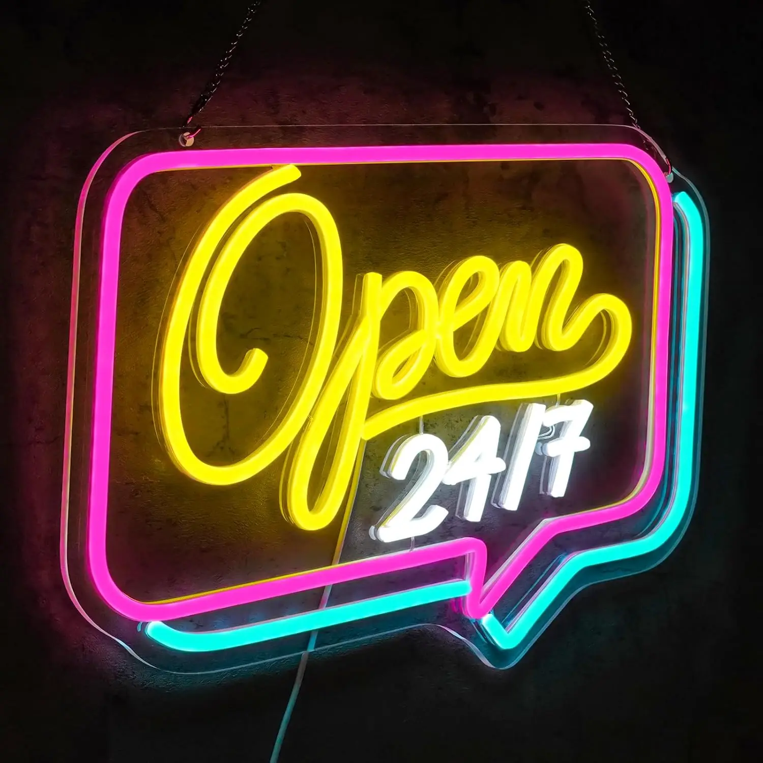 فتح 24/7 النيون عكس الضوء 24 ساعة LED أضواء النيون للأعمال المفتوحة بار مقهى المتاجر فندق حانة مطعم ديكور هدية USB