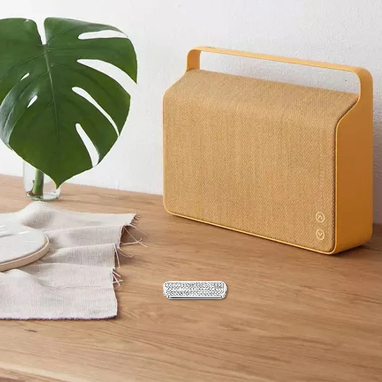 

Car Armrest Box Button Sticker Premium Rhinestone Cover Long-Lasting Shine Easy Install Center Console Switch Trim Sleek Design