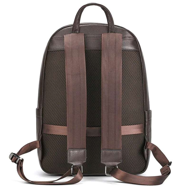 2026 Hot Fashion Genuine Leather Backpack Real Cowskin Travel Backpacks Men Women Daypack Black Brown Bagpack Bag For School