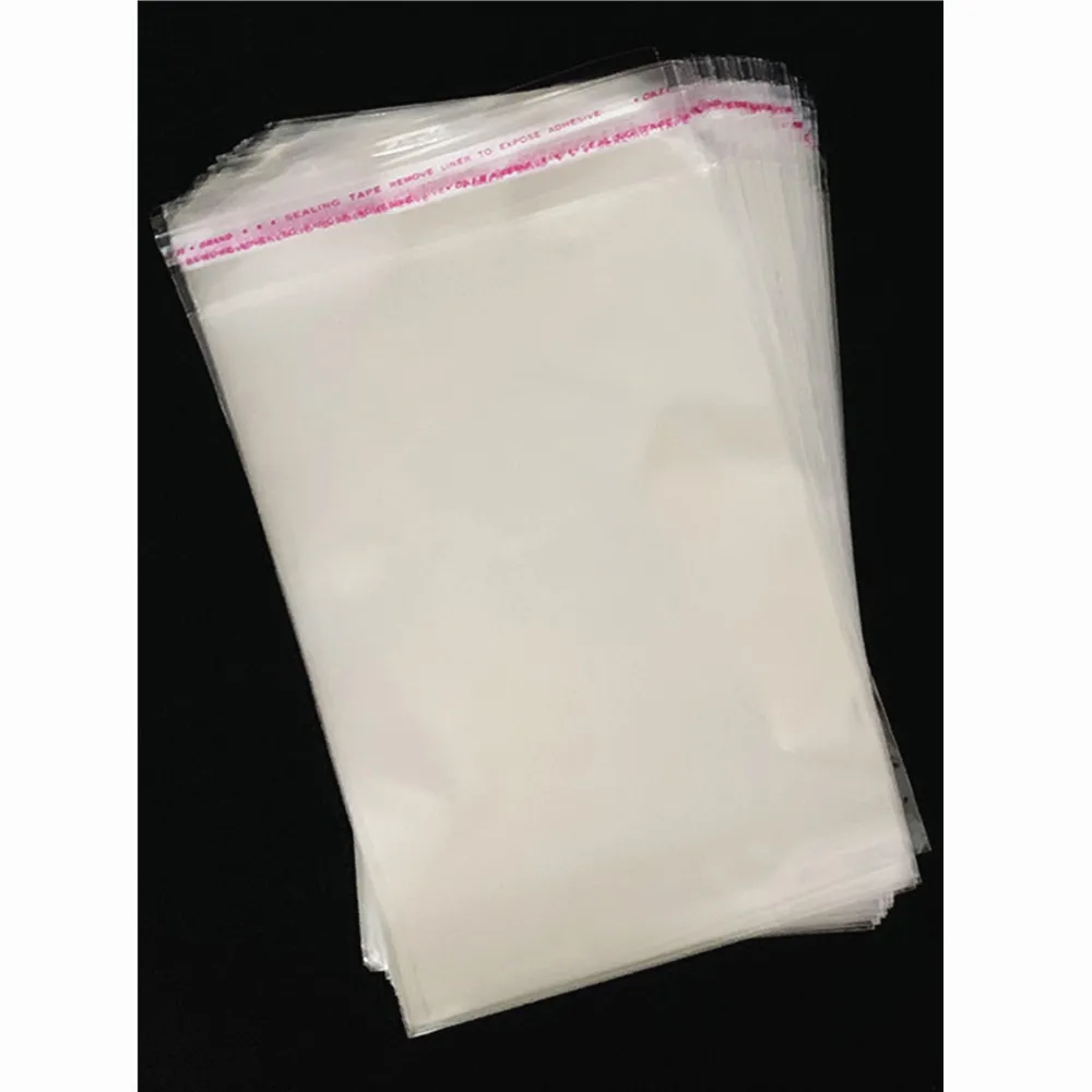 

11x23cm 500pcs Clear Self Adhesive Seal OPP Bags / Lucency Gift Packing Pouch, Glue Tape Resealable Scarves Package-bag Poly Bag