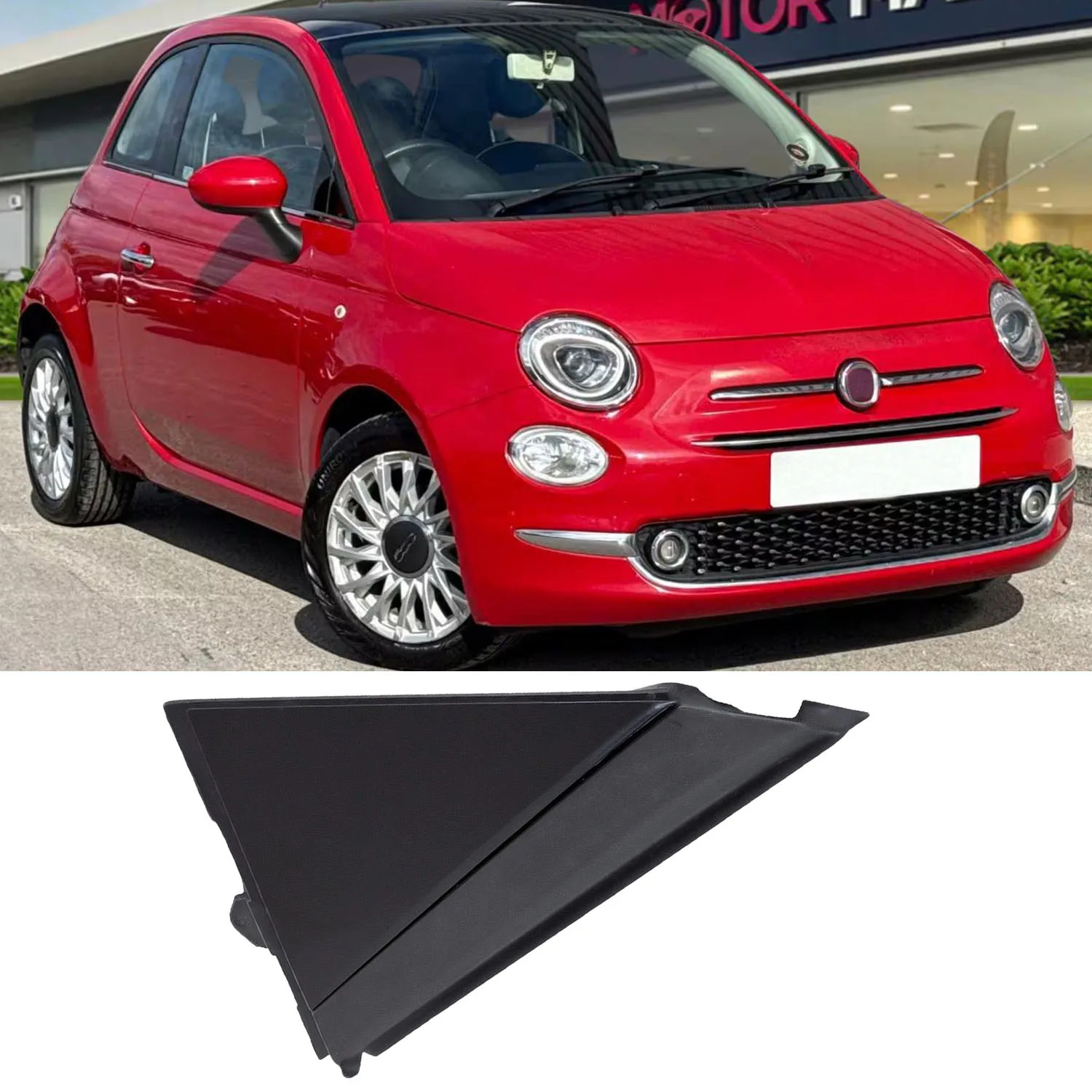 2 PCS Left Right A Pillar Trim Panel Rearview Mirror Triangular Trim Panel For Fiat 500 2008+ For Abarth 500 2012+ 735455793