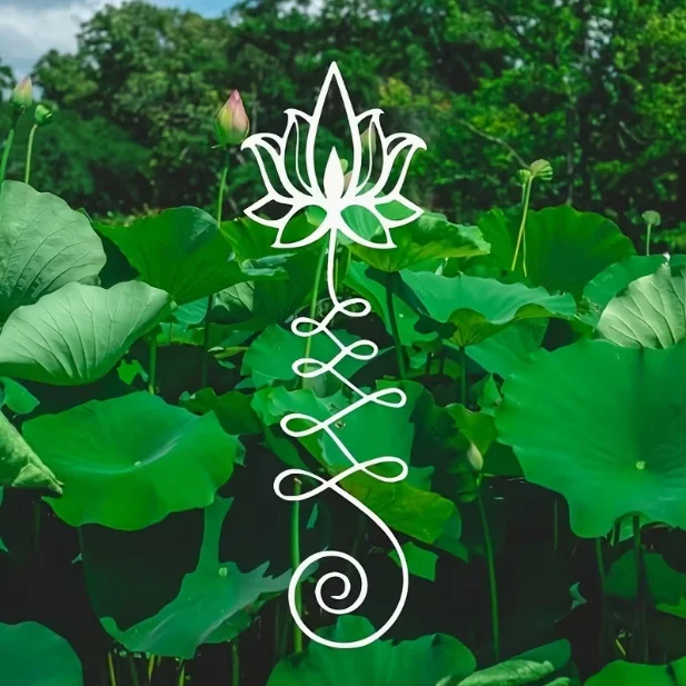 Vinyl Decal Car Sticker, Featuring a Lotus Pattern, Perfect for Vehicle Decoration, Designed to Be Long-Lasting, Symbolizing Yoga Enthusiasts