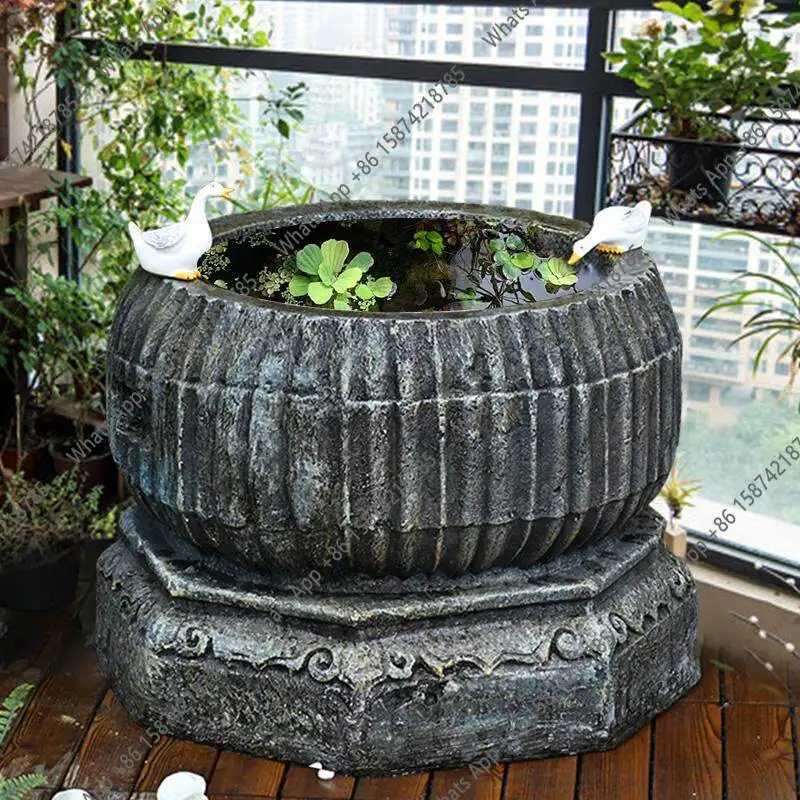 Garden flowing water ornament circulating water outdoor floor fountain landscape garden water feature fish pond decoration