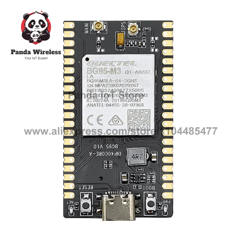 QUECTEL BG95-M3 40PIN PCBA Mini Development Board GNSS Receiver LPWA GSM NBIOT CATM with SIM Card Slot supports low power EMTC