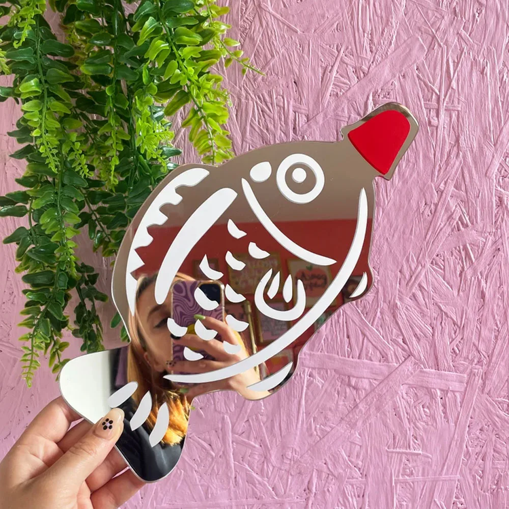 3D Soy Sauce Fish Sushi Acrylic Mirror for Wall 3D Wall Hanging Mirror Wall Art Decor for Home Studio Office view 3