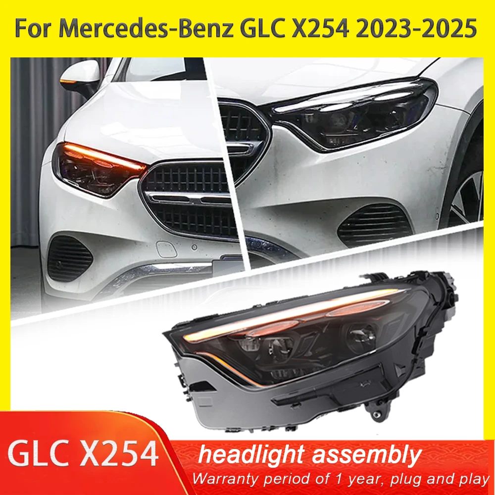 

Car Styling Head Lamp for Mercedes-benz GLC W254 2023 2024 2025 LED Headlight LED DRL Projector Lens Dynamic Auto Accessories