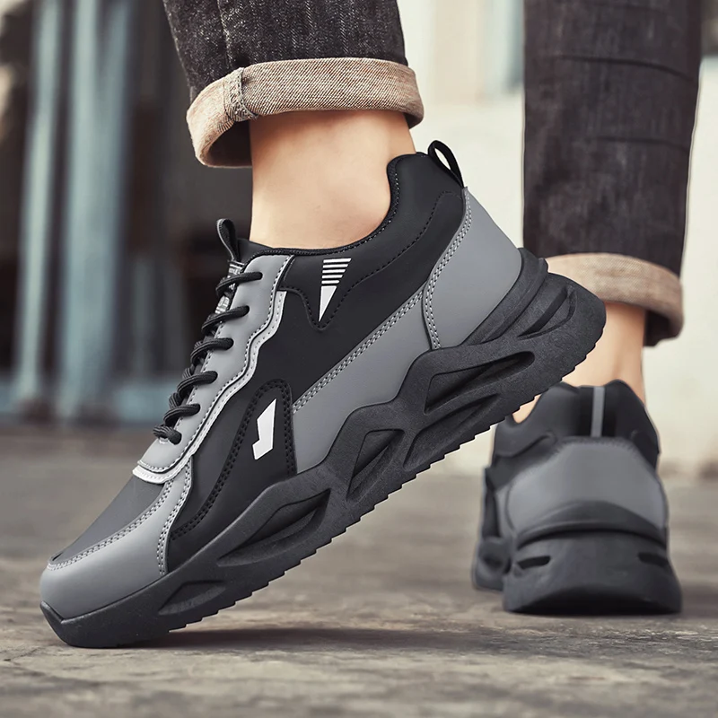 Men's Casual Sports Shoes Hot Sale Of The Season New Style Fashionable Breathable Mesh Upper Large Size Slip-On Running Shoes Co