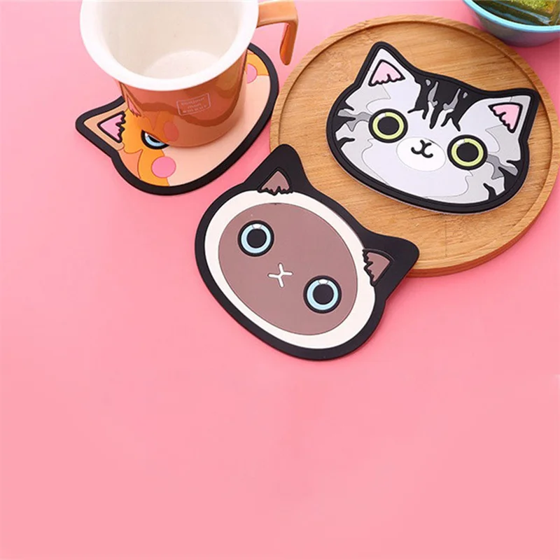 Non-slip Mat Easy Storage Safety Material Silica Gel 20g Cookware/drinkware/tableware/accessories Silicone Pad Cute Coaster