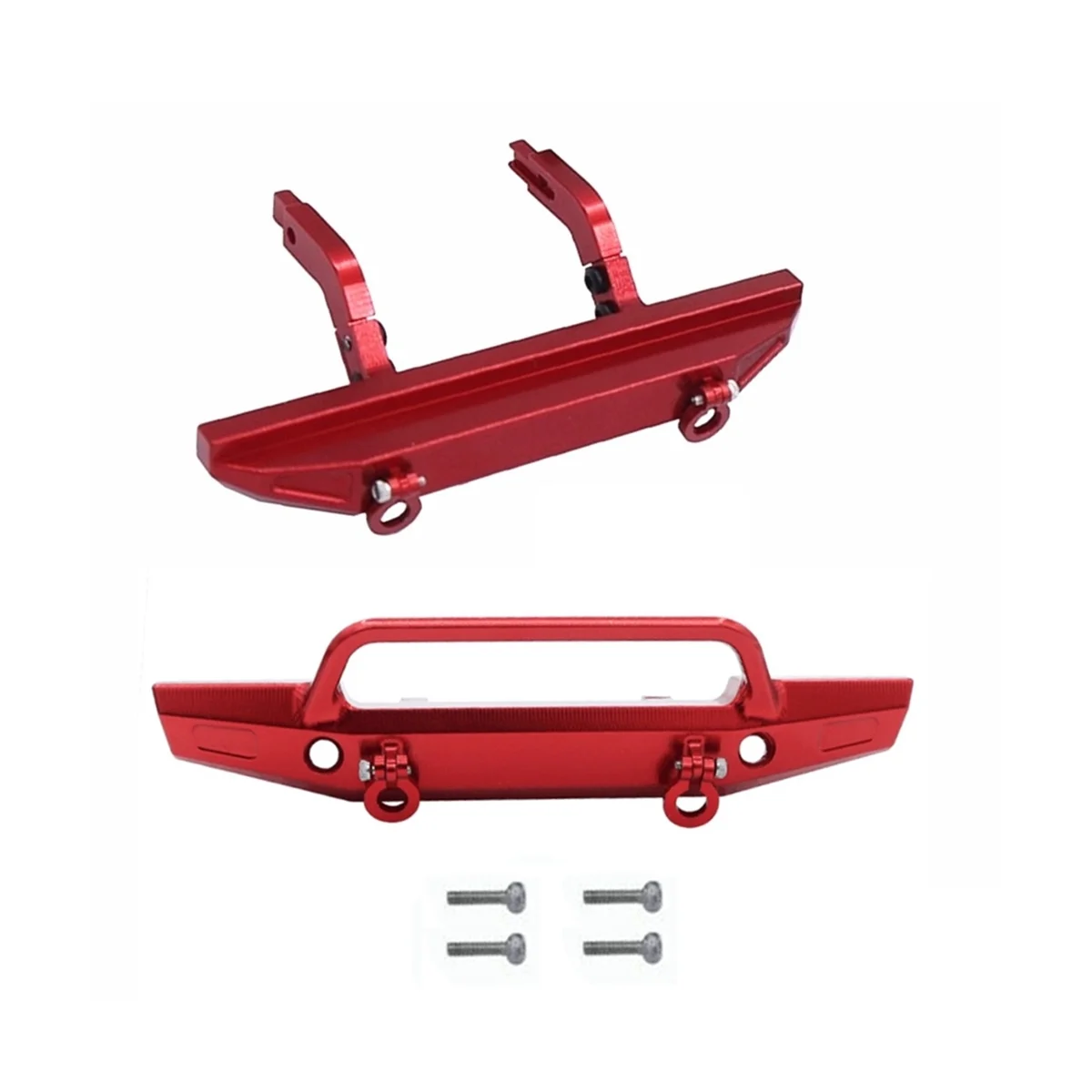 Metal Front and Rear Bumper 9734 for TRX4M -4M 1/18 RC Crawler Car Upgrade Parts OP Accessories,Red