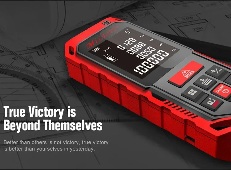 Mileseey S7/S2 40M 100M Laser Rangefinder Military Distance Meter Digital Range Finder Measurement Tape Measure for Indoor Deco