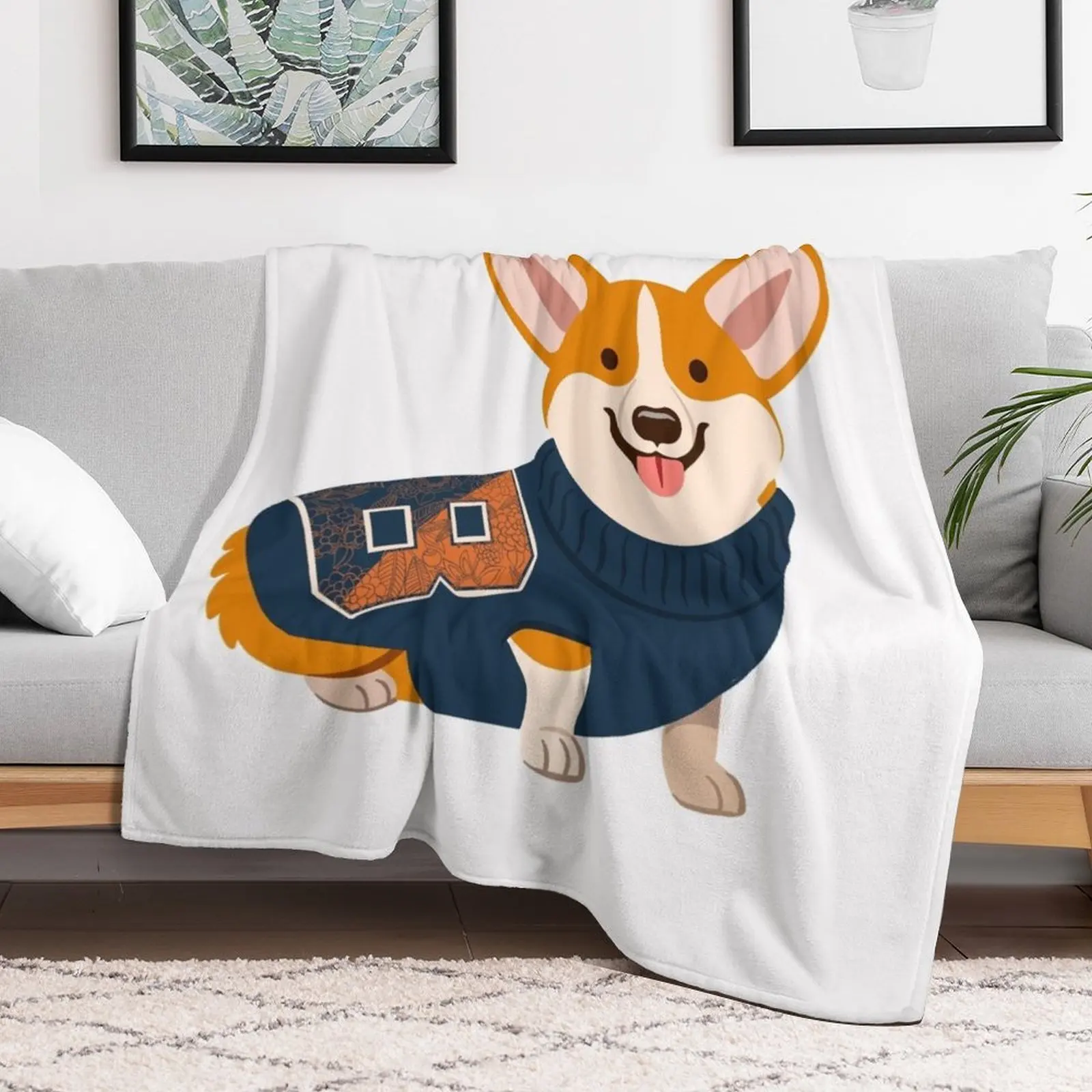 Bucknell Corgi Throw Blanket Sleeping Bag Travel Bed covers Giant Sofa Blankets