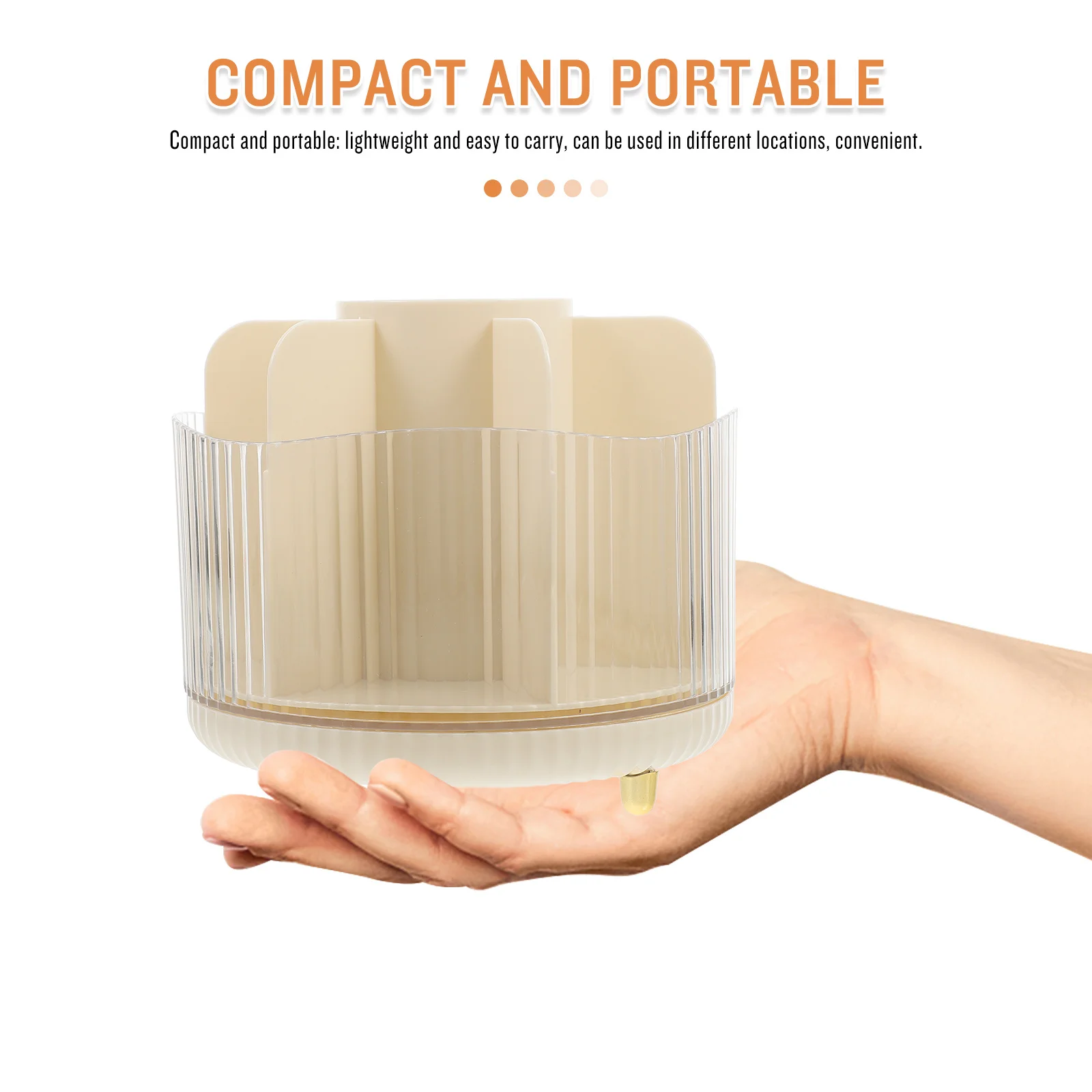 

Makeup Brush Storage Bucket 360 Degree Rotating Large Capacity Vanity Organizer Brush Holder for Desk Pen Makeup