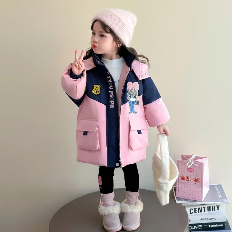 

Judy Hops Girls Down Coat, Rabbit Police Winter Jacket for Kids & Toddlers Fashion Warm Outerwear