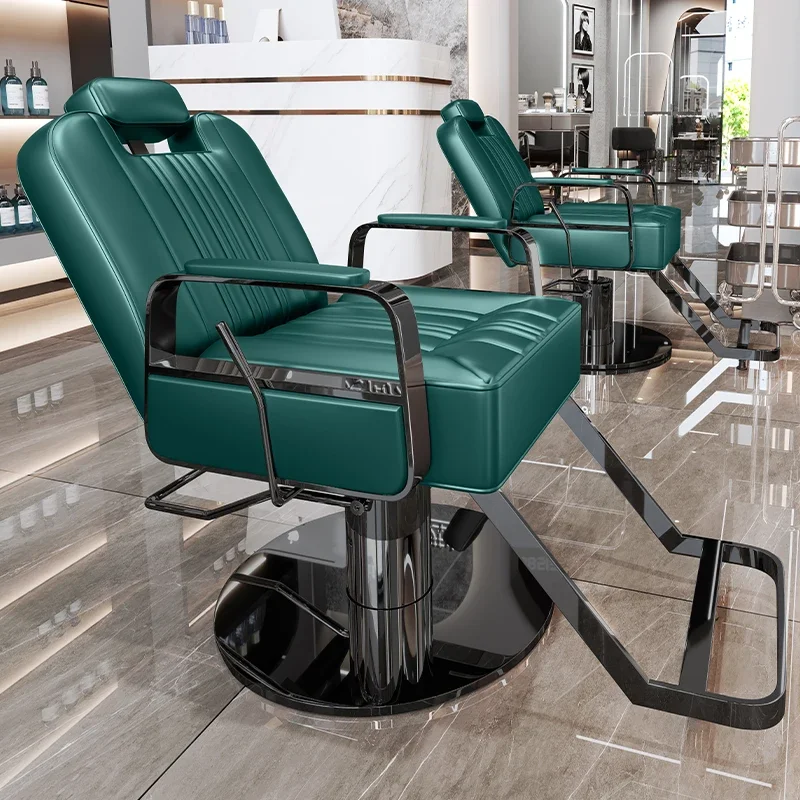 Inklapbare voetensteun kapperstoel professionele moderne salonstoel comfortabele luxe Silla De Corte De Pelo salonmeubilair