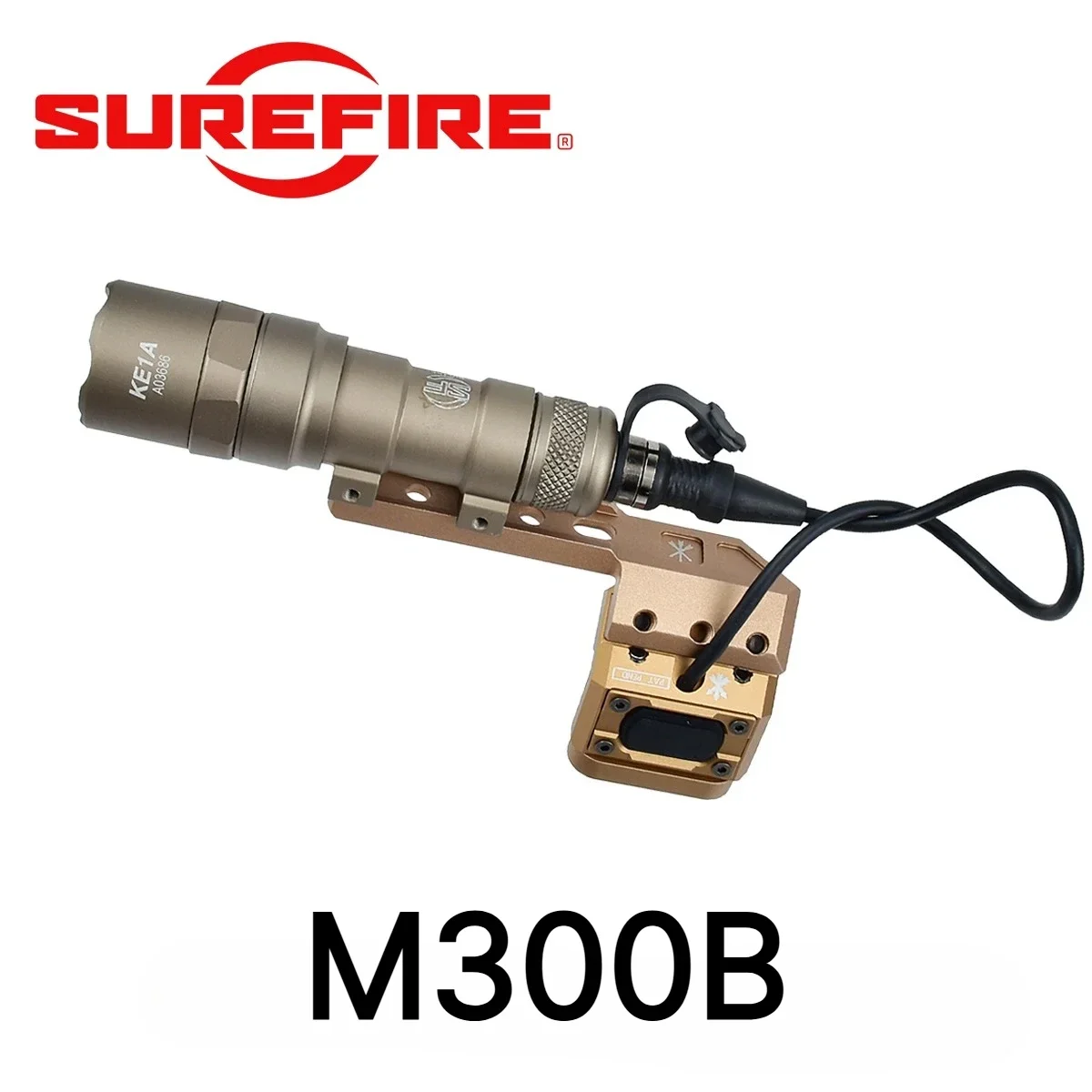 SureFire M300B M300C Scout Light with UNITY Pressure Switch and Right Offset Mount Fits 20mm Rail Tactical Lighting Flashlight