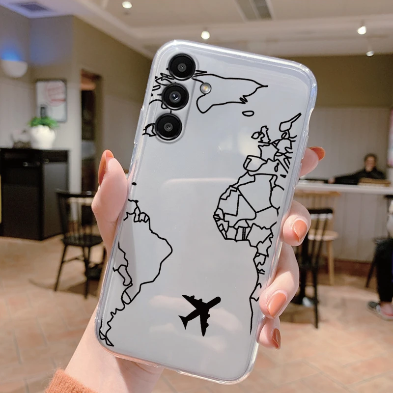 For Samsung A54 5G Case 6.4 inch Face Cover Soft Silicone Clear TPU Phone Case For Samsung Galaxy A14 A24 A34 A17 A37 A57 Fundas