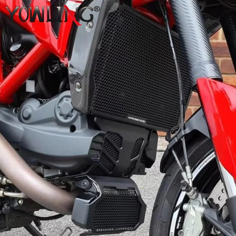 

For Ducati Hypermotard 950 939 SP Hyperstrada 939 Motorcycle Radiator Shroud Grille Cover Oil Cooler Tank Engine Guard Protector