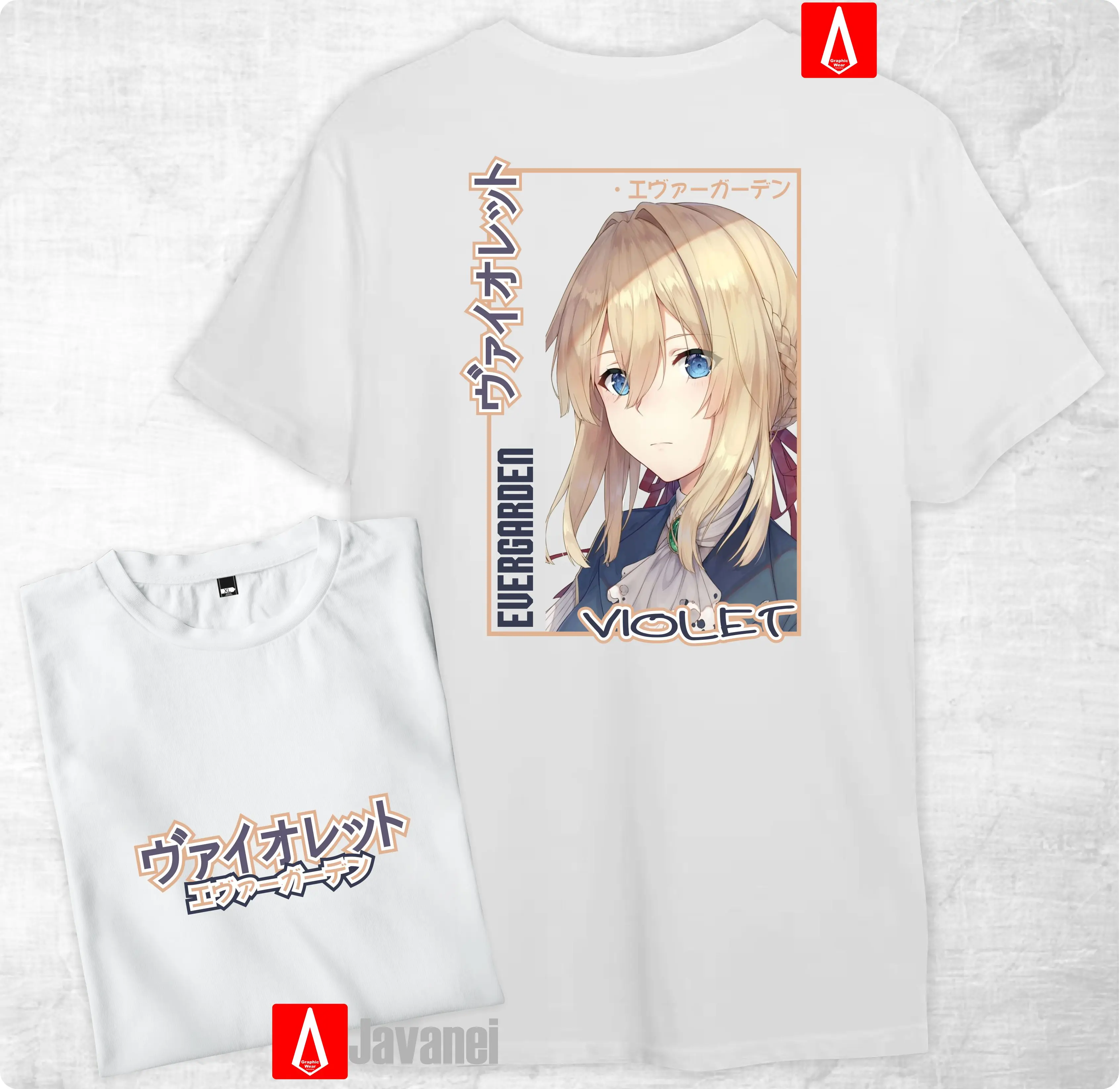 Kaos violet anime evergreen manga wibu animasi outdoor distro