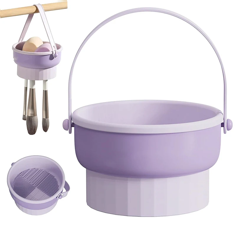 Nettoyant multifonctionnel pour pinceaux de maquillage en silicone, nettoyeur René de maquillage, bouffée de poudre, support de séchage