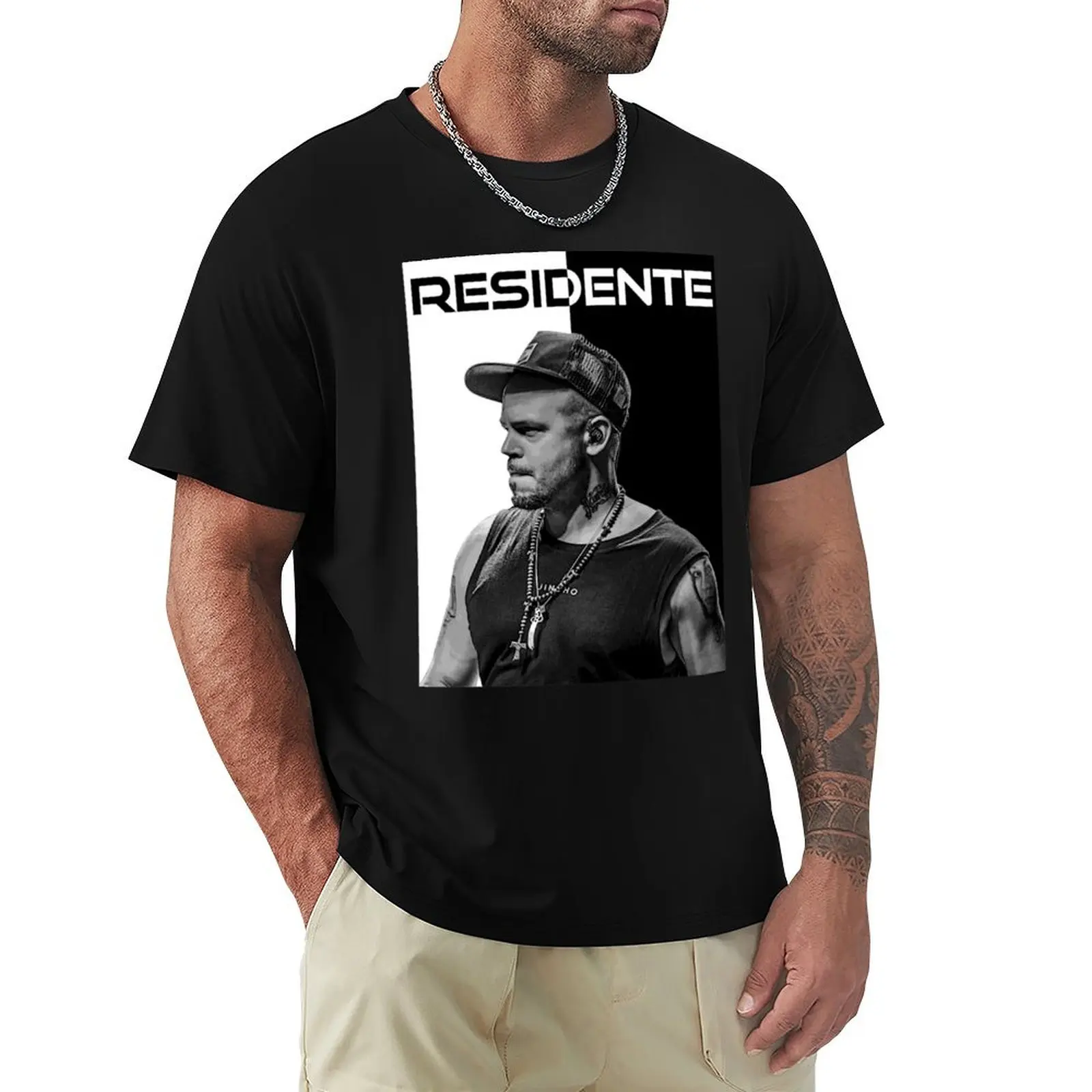 residente calle 13 rene T-Shirt Classic Print Short Sleeve Shirt