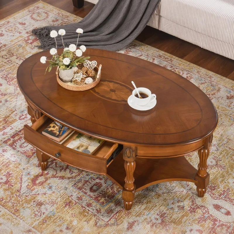 Antique Modern Coffee Table Designer Small Aesthetic Space Saving Side Table Storage Drawers Mesa Auxiliar Living Room Furniture
