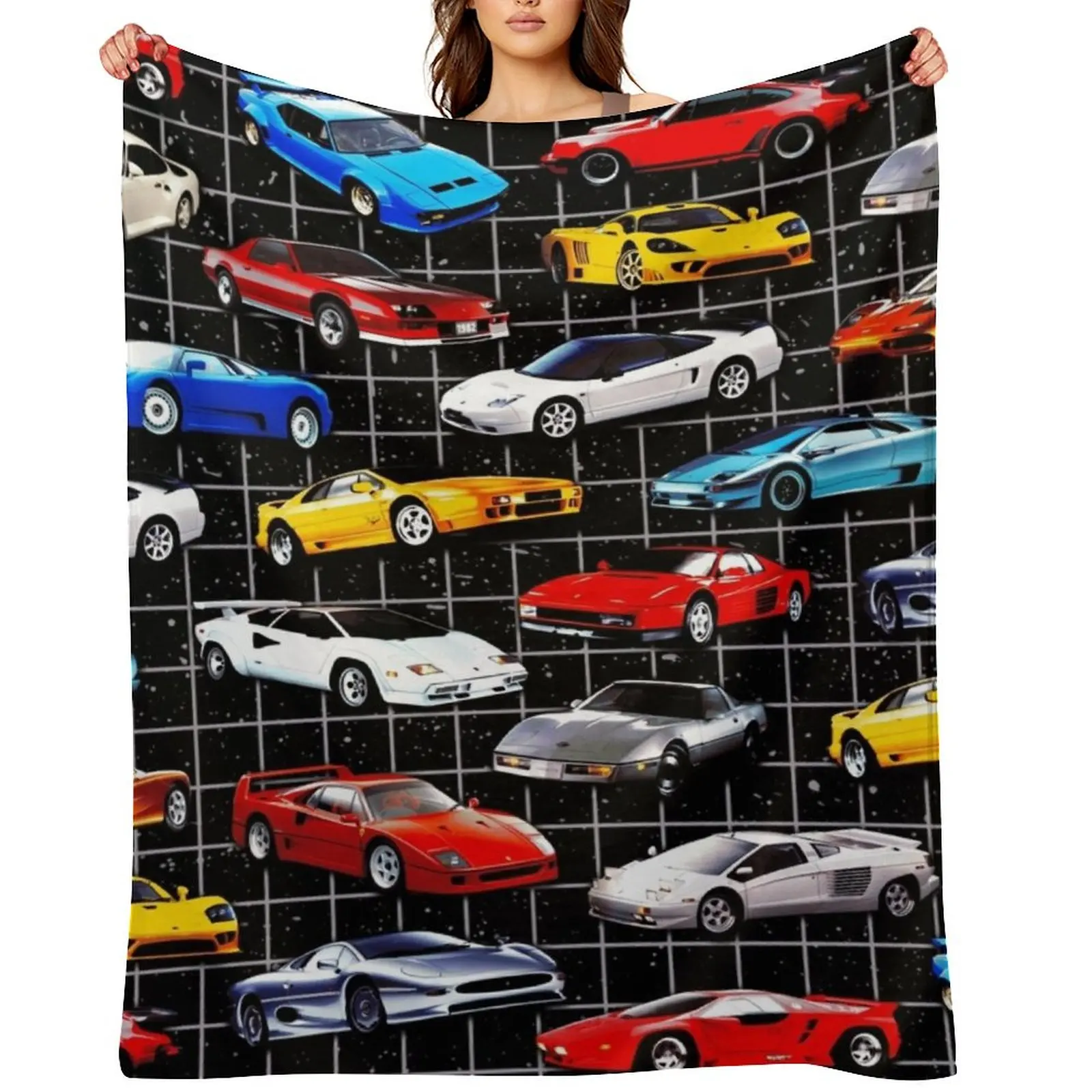 

Dream Cars Throw Blanket Bed Picnic Warm Flannels Blankets