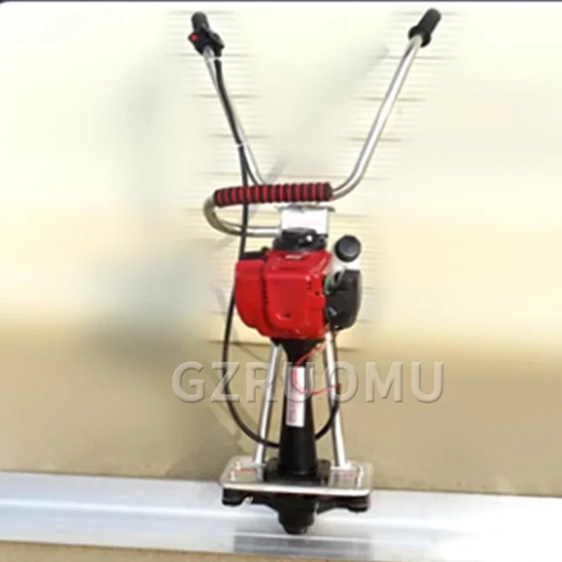 1M Concrete Vibrating Ruler Stainless Steel Rack Leveling Tool Electric Cement Pavement Vibrator Screed Engine Power