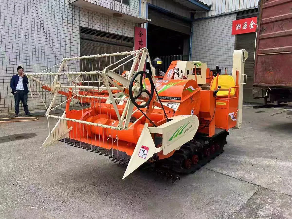 New Small Sized Household Crawler Type Wheat Harvester Combine Harvester for Paddy in Mountainous Areas of Africa for Export