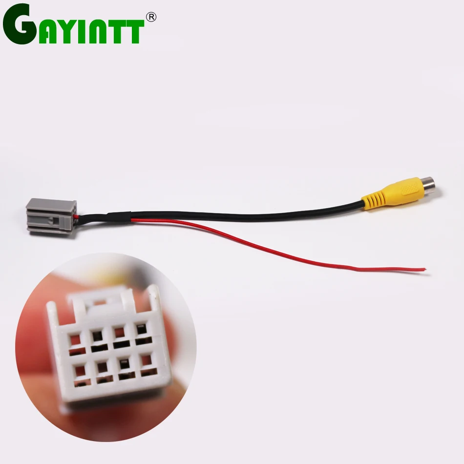 

GAYINTT Car Parking Rear Camera 8 Pin Adapter RCA Connection Convertor Cable For honda
