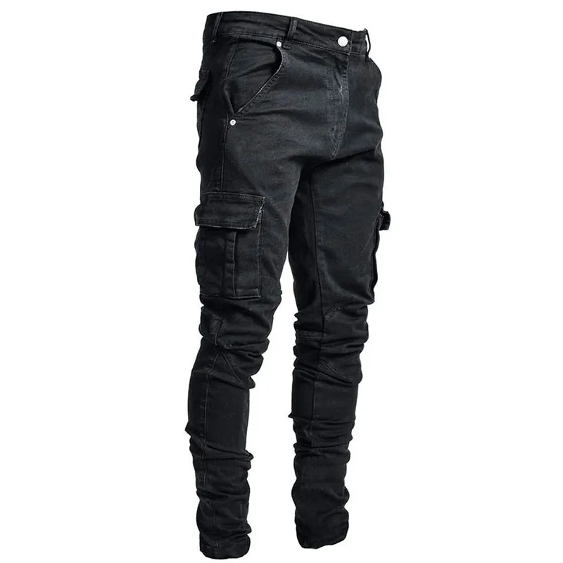High-quality Cargo Jeans Stretch Slim Fit