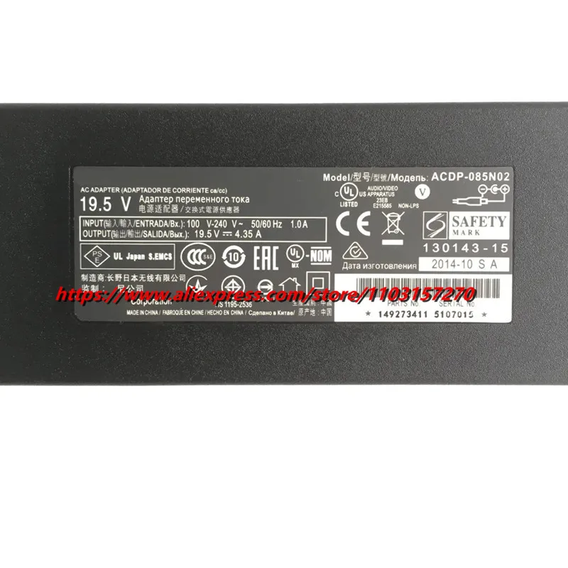 Cargador Adaptador de Corriente Alterna Original de 19.5V 4.35A 85W ACDP-085E02 ACDP-085N02 ACDP-085N01 para Televisor LCD Sony Bravia KDL-48R480B, Fuente de Alimentación